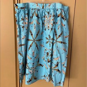 NWT Modcloth x Dupenny Whimsical-patterned Skirt, XL